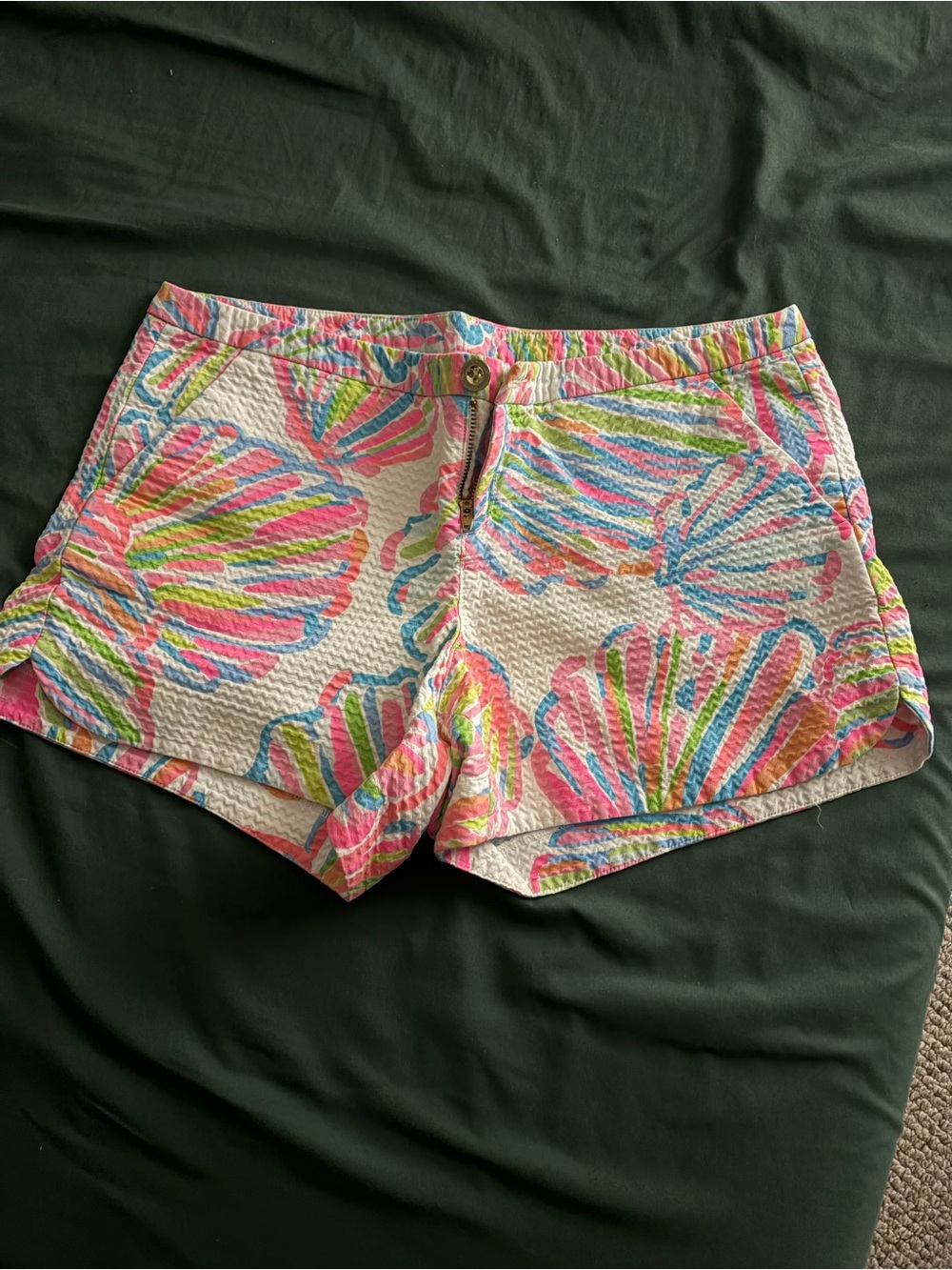 Lilly Pulitzer Multicolor Shell-Print Seersucker Shorts